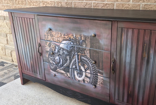 Bike Dresser using Decoupage, Blending & Distress Techniques