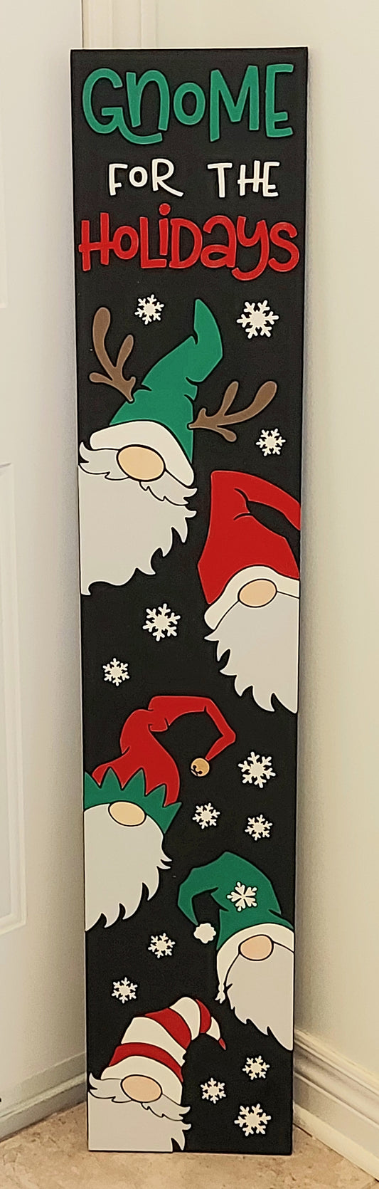 "Gnome for Christmas" Porch Leaner Sign Kit Elements Unpainted