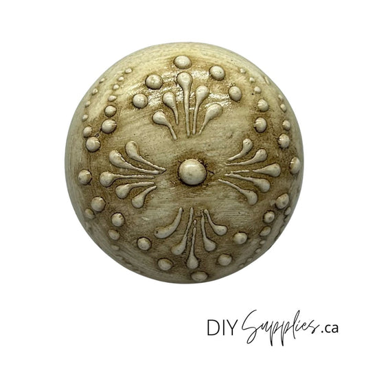 Furniture Knob - Raised Ivory