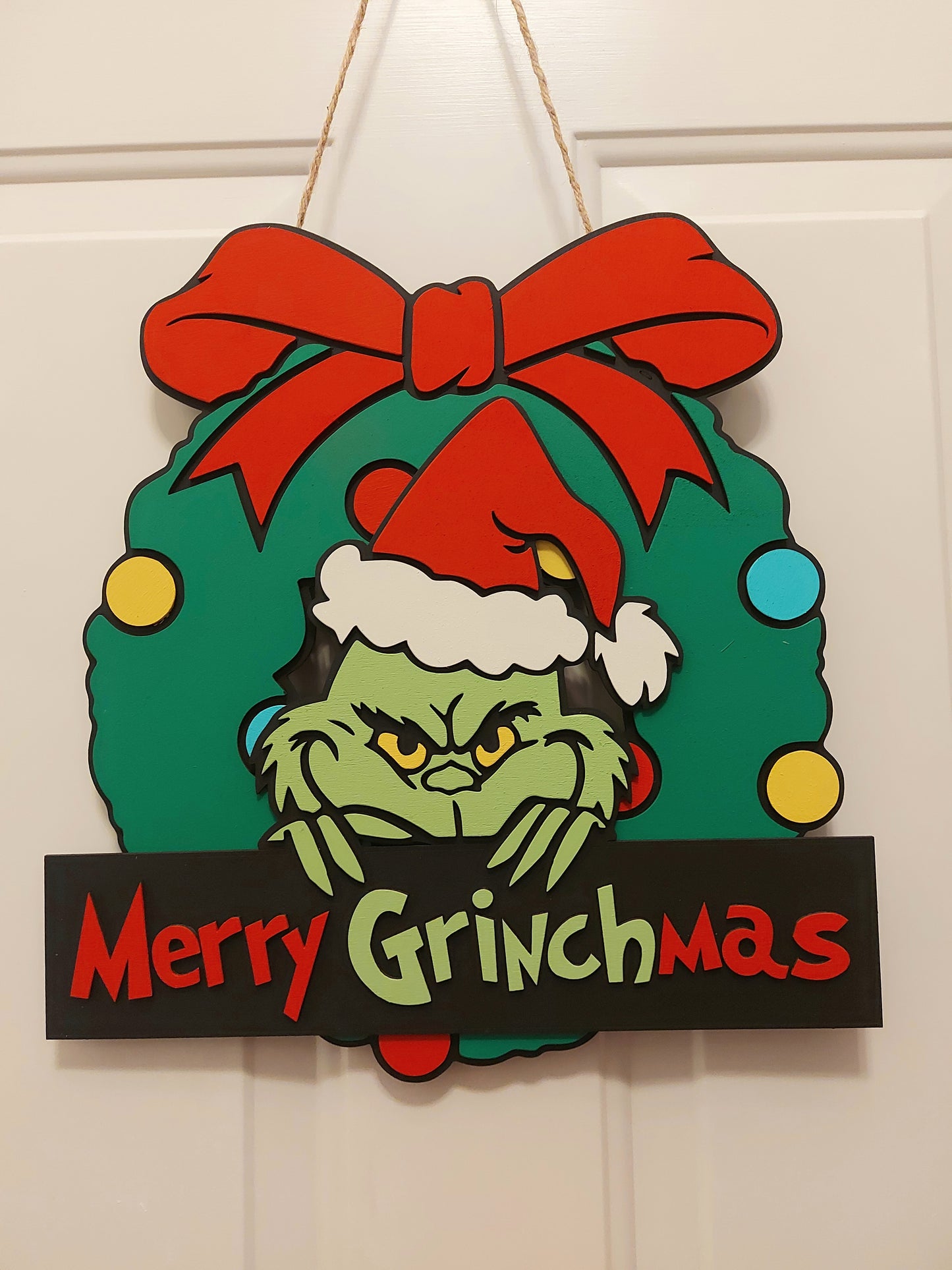 "Merry Grinchmas"14 Inch Sign Unpainted