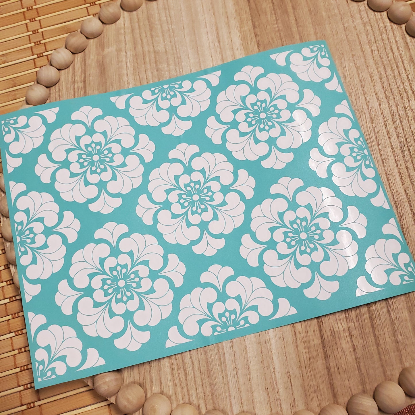 Adhesive Silk Screen Stencil - Squared Blossoms