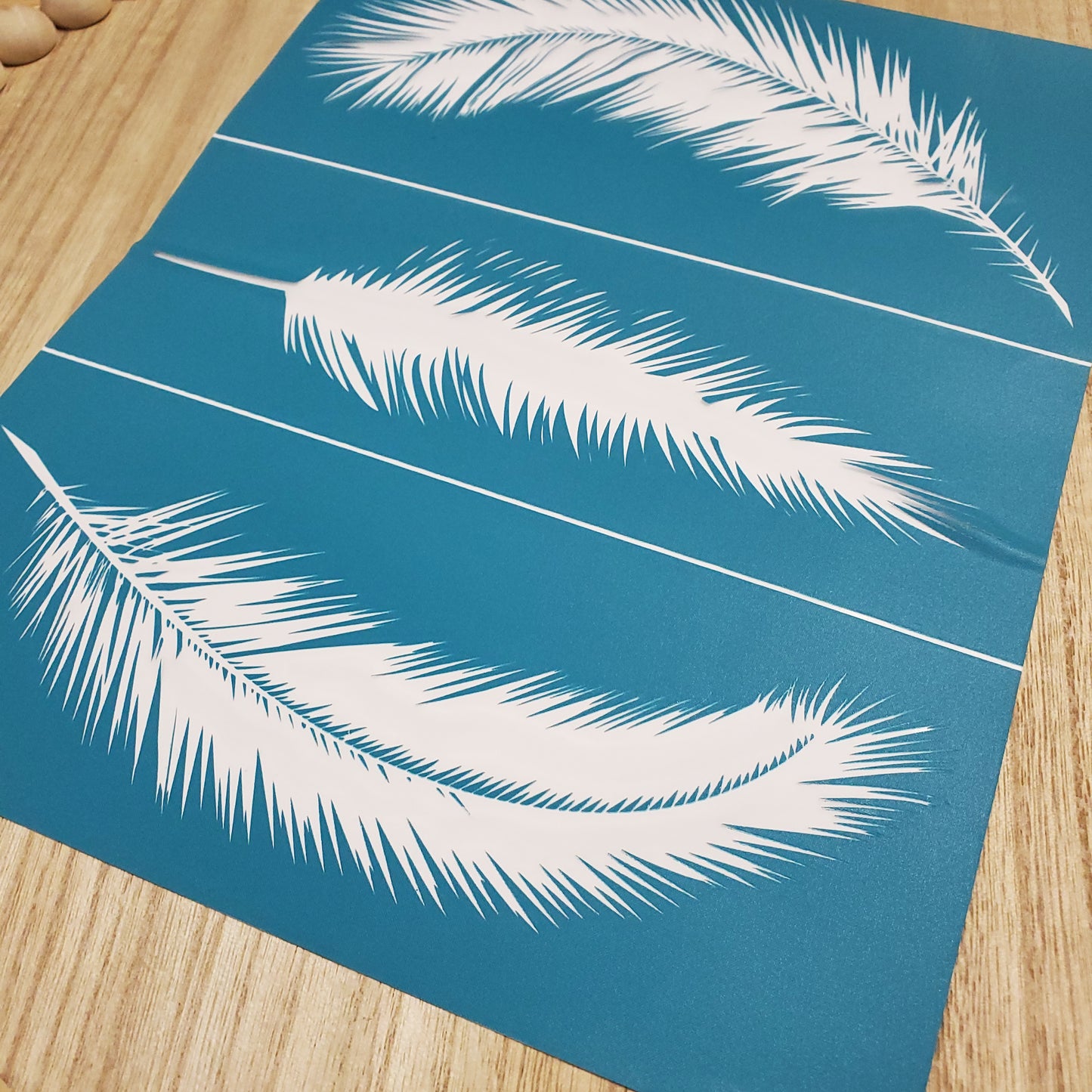 Adhesive Silk Screen Stencil - Feathers