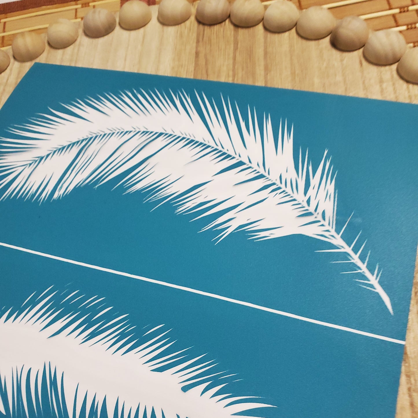 Adhesive Silk Screen Stencil - Feathers