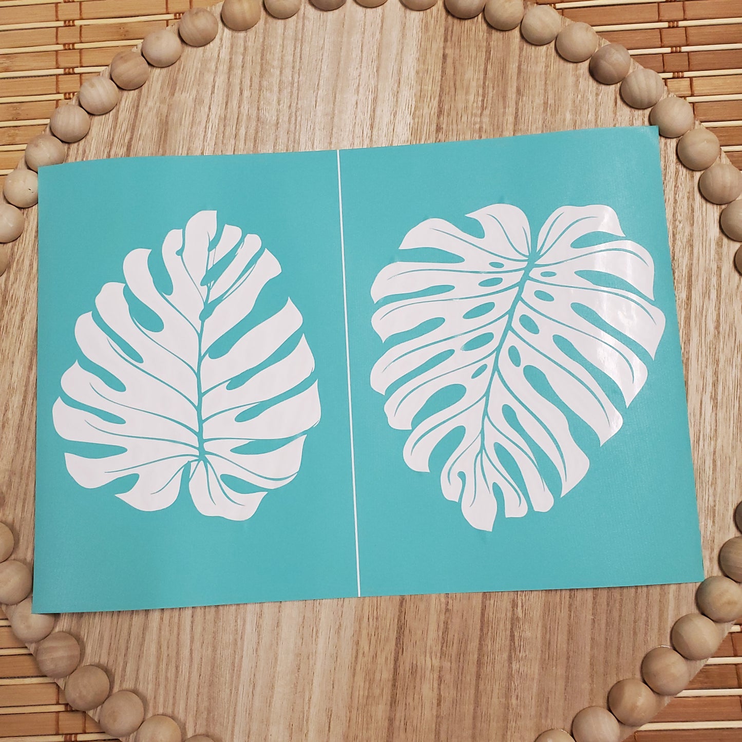 Adhesive Silk Screen Stencil - Double Palm