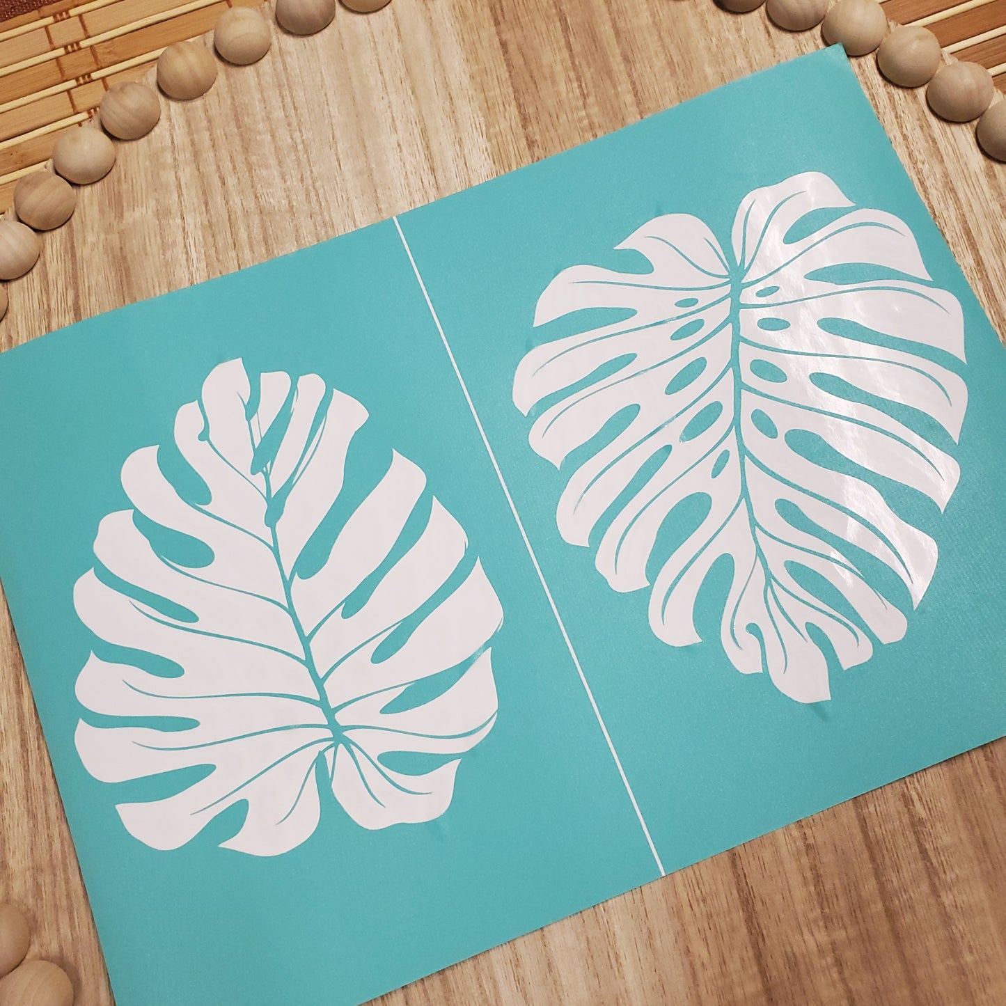 Adhesive Silk Screen Stencil - Double Palm