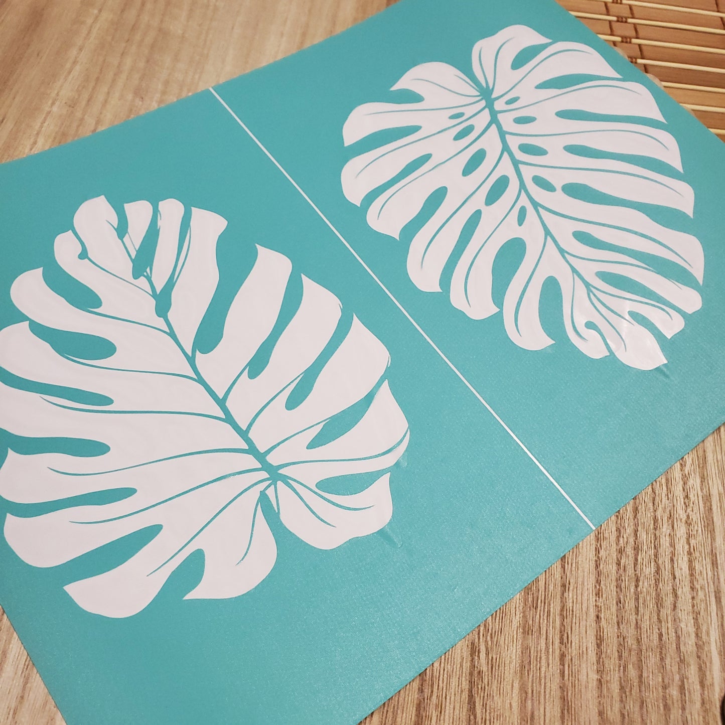 Adhesive Silk Screen Stencil - Double Palm