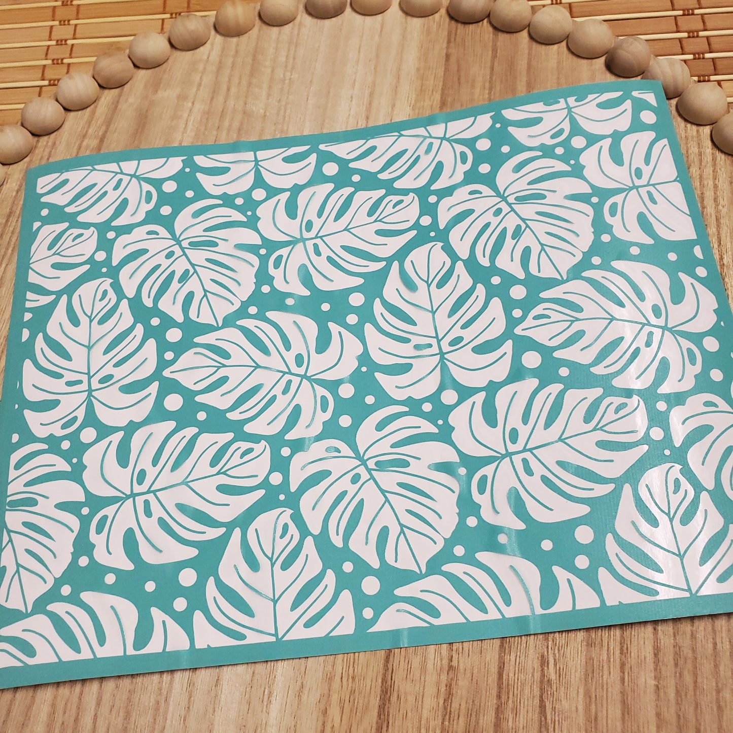Adhesive Silk Screen Stencil - Mini Palms