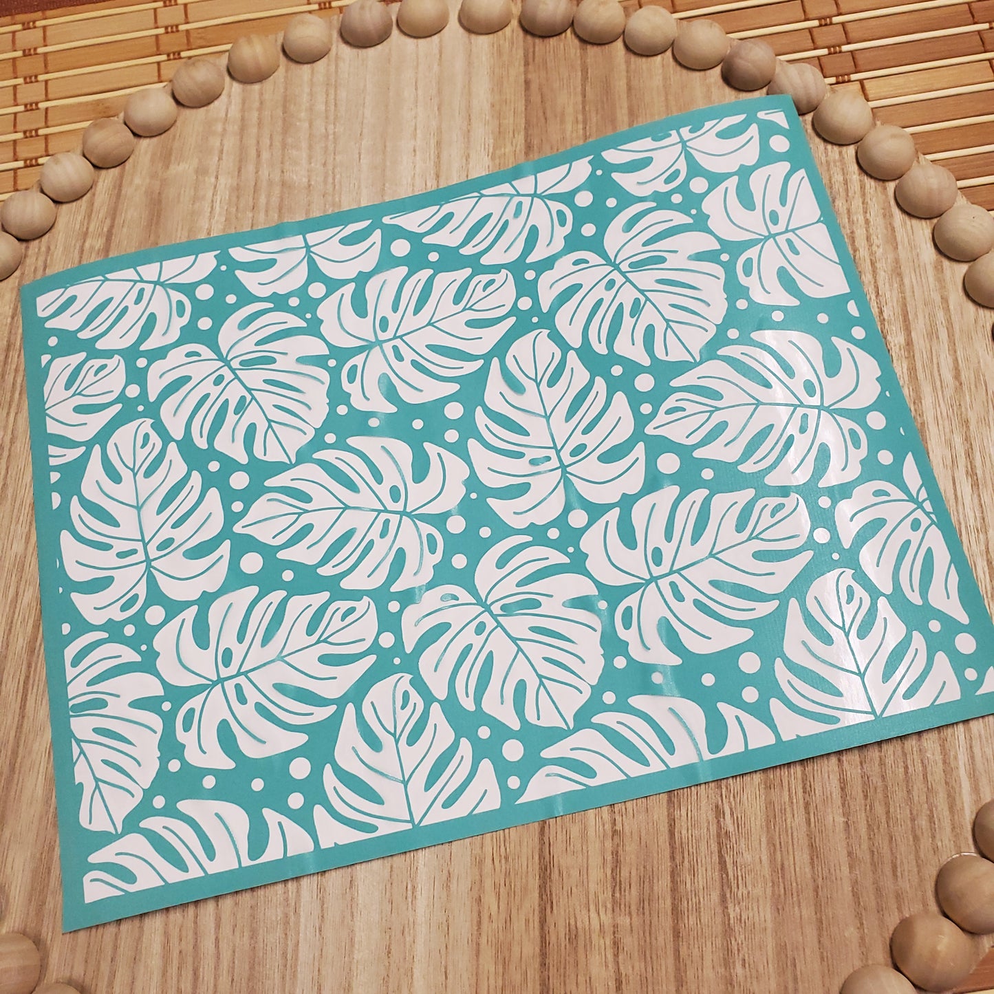 Adhesive Silk Screen Stencil - Mini Palms