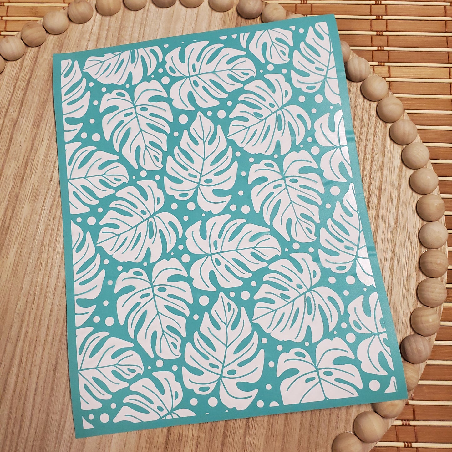 Adhesive Silk Screen Stencil - Mini Palms