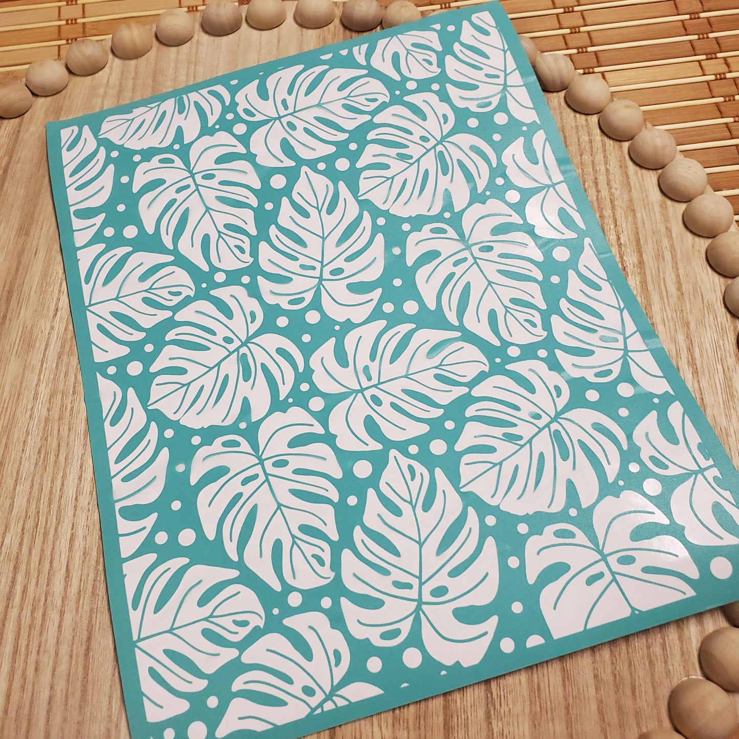 Adhesive Silk Screen Stencil - Mini Palms