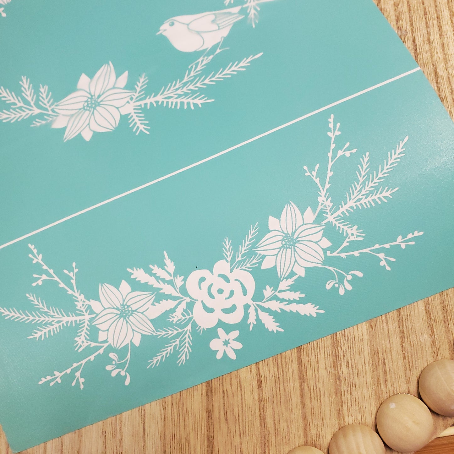 Adhesive Silk Screen Stencil - Wreath and Bough