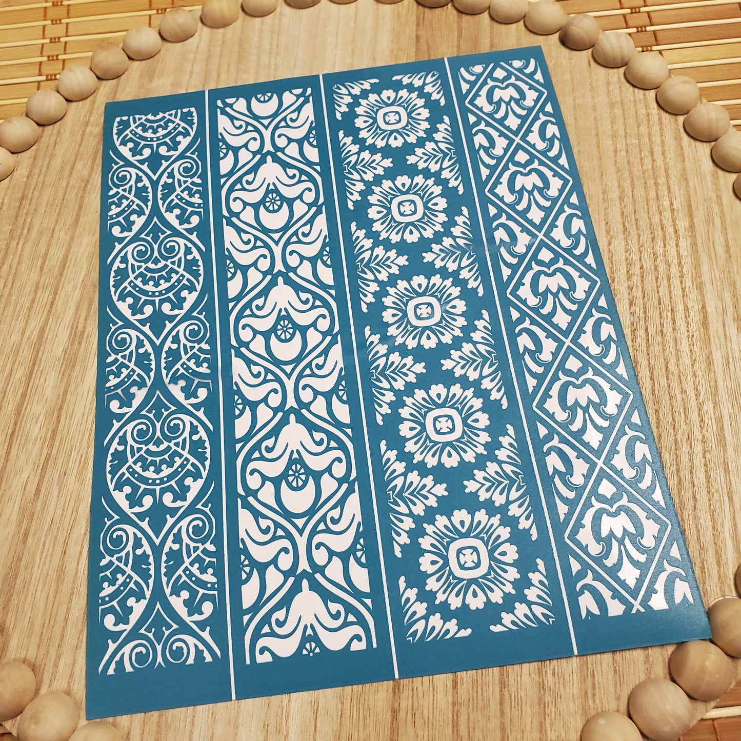 Adhesive Silk Screen Stencil - Beautiful Borders