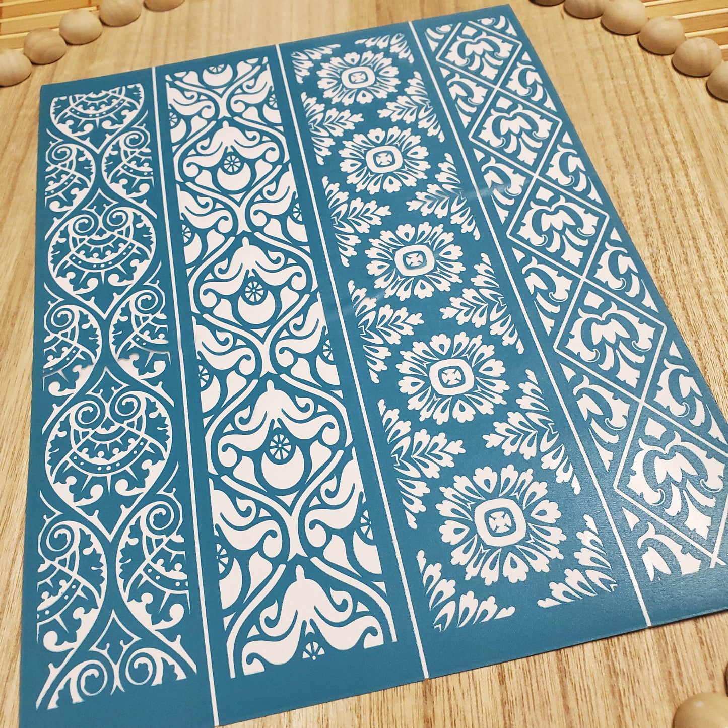 Adhesive Silk Screen Stencil - Beautiful Borders