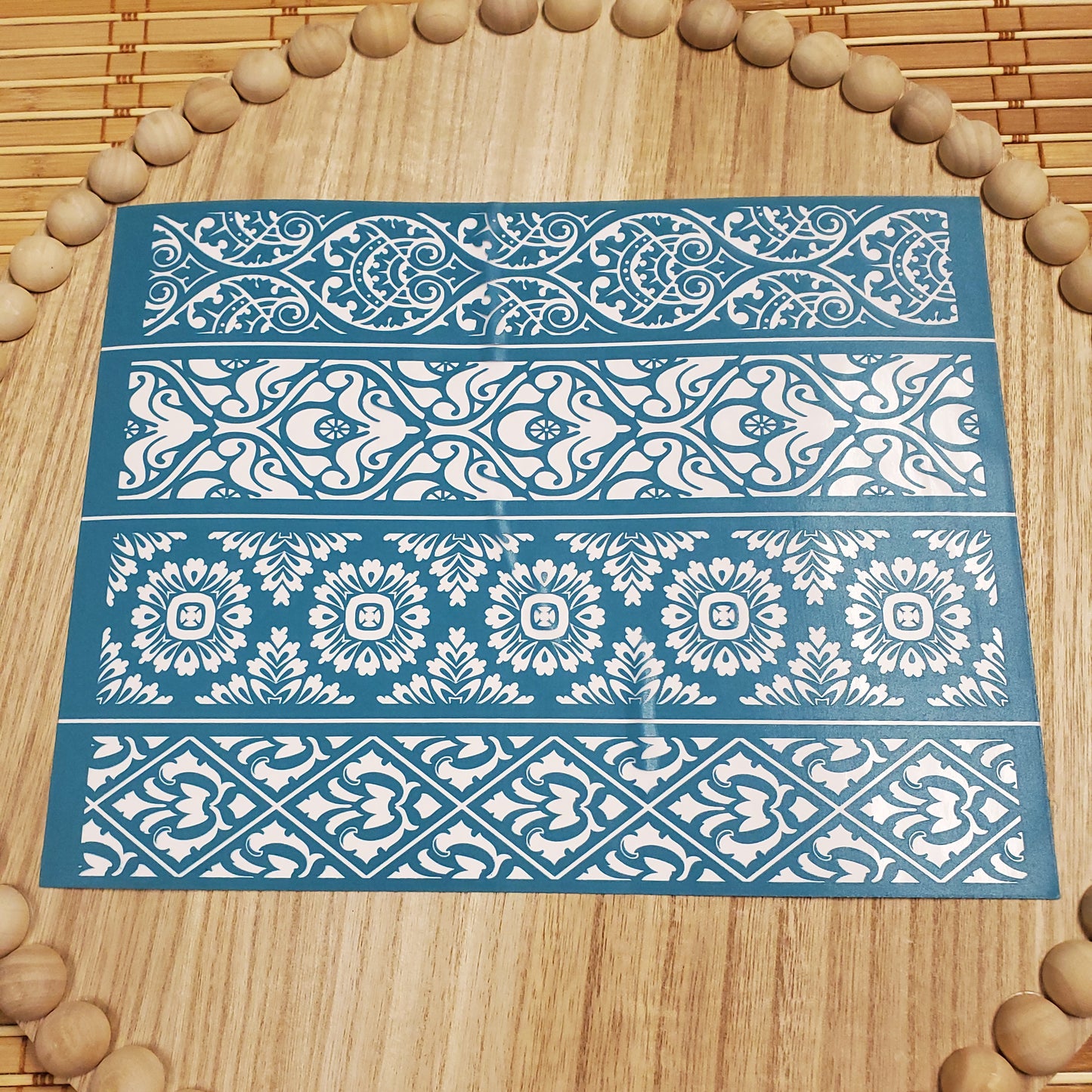 Adhesive Silk Screen Stencil - Beautiful Borders