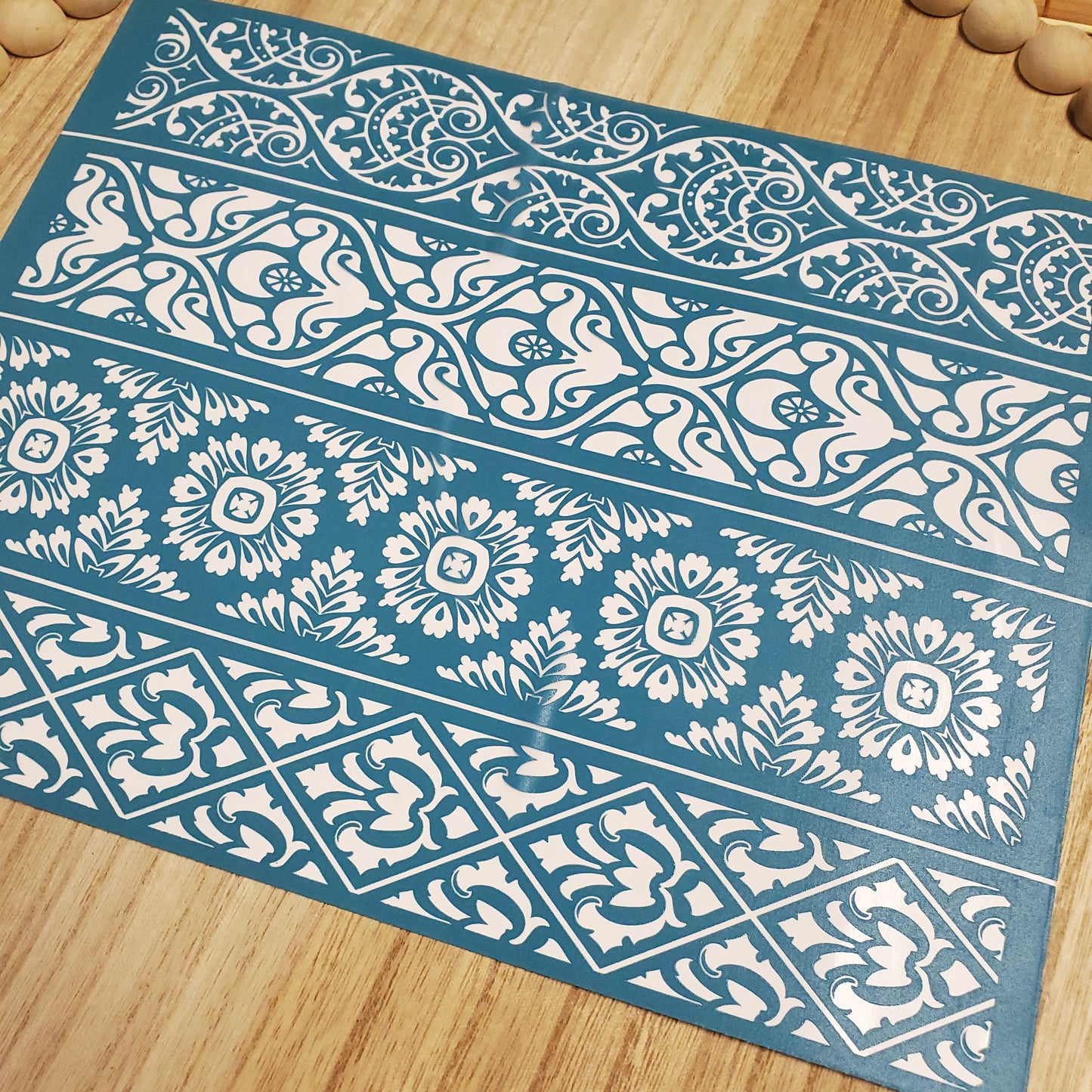 Adhesive Silk Screen Stencil - Beautiful Borders