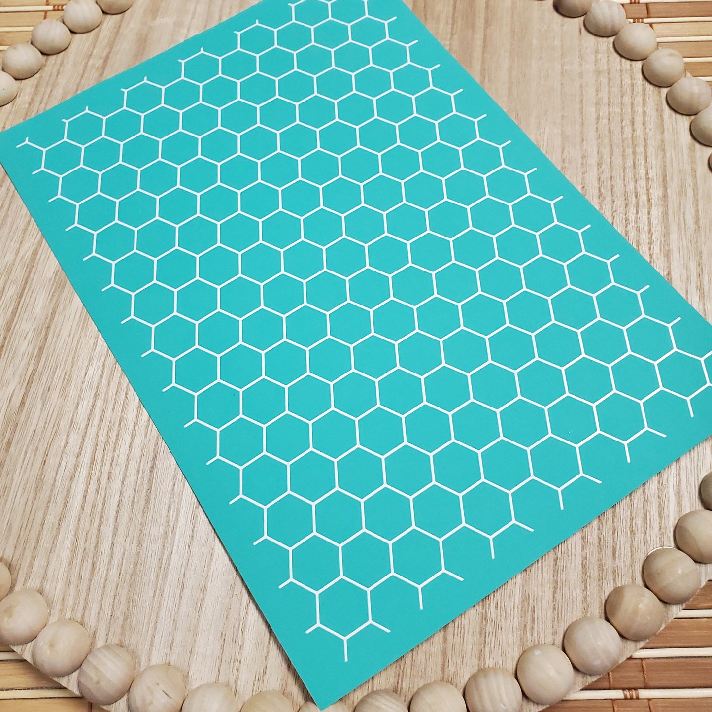 Adhesive Silk Screen Stencil - Honey Comb