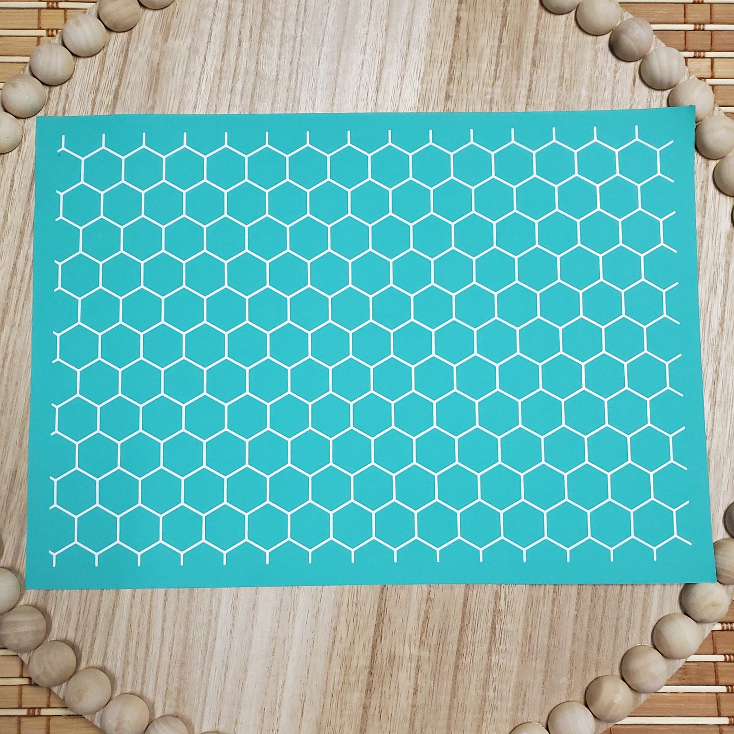 Adhesive Silk Screen Stencil - Honey Comb
