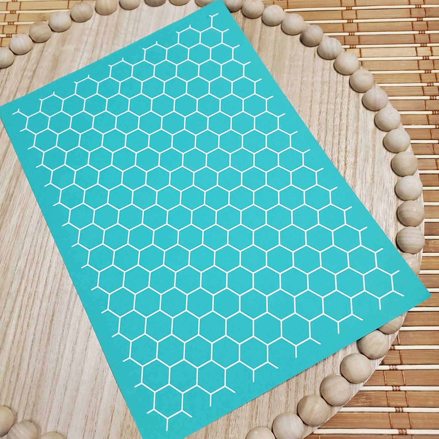 Adhesive Silk Screen Stencil - Honey Comb