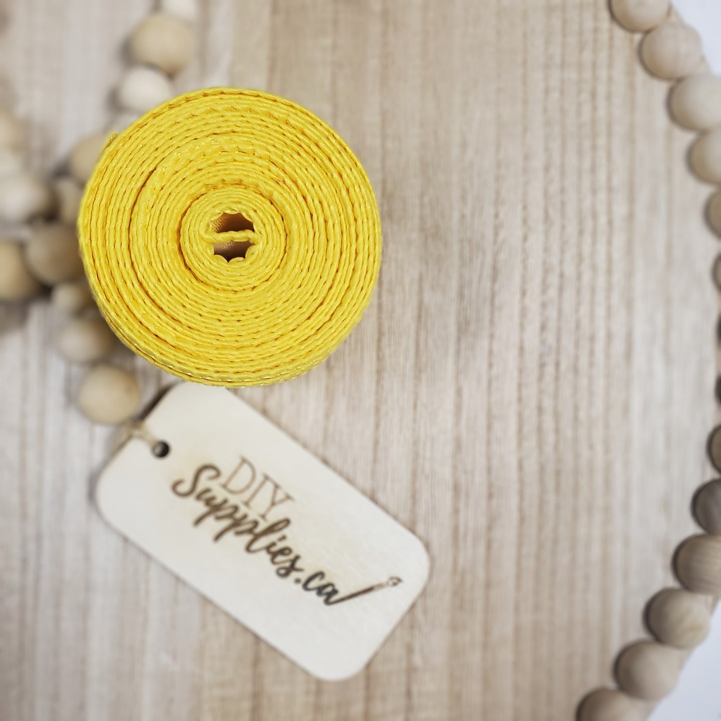 Wired 2.5 inch Yellow Flower Ribbon 10 yards