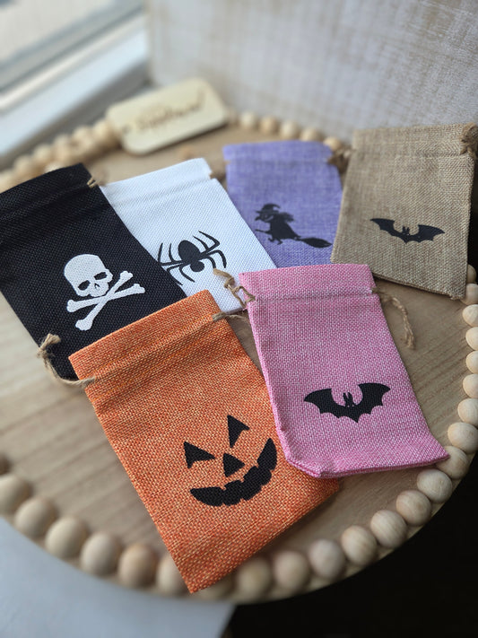 Burlap Halloween Bags Set of 24