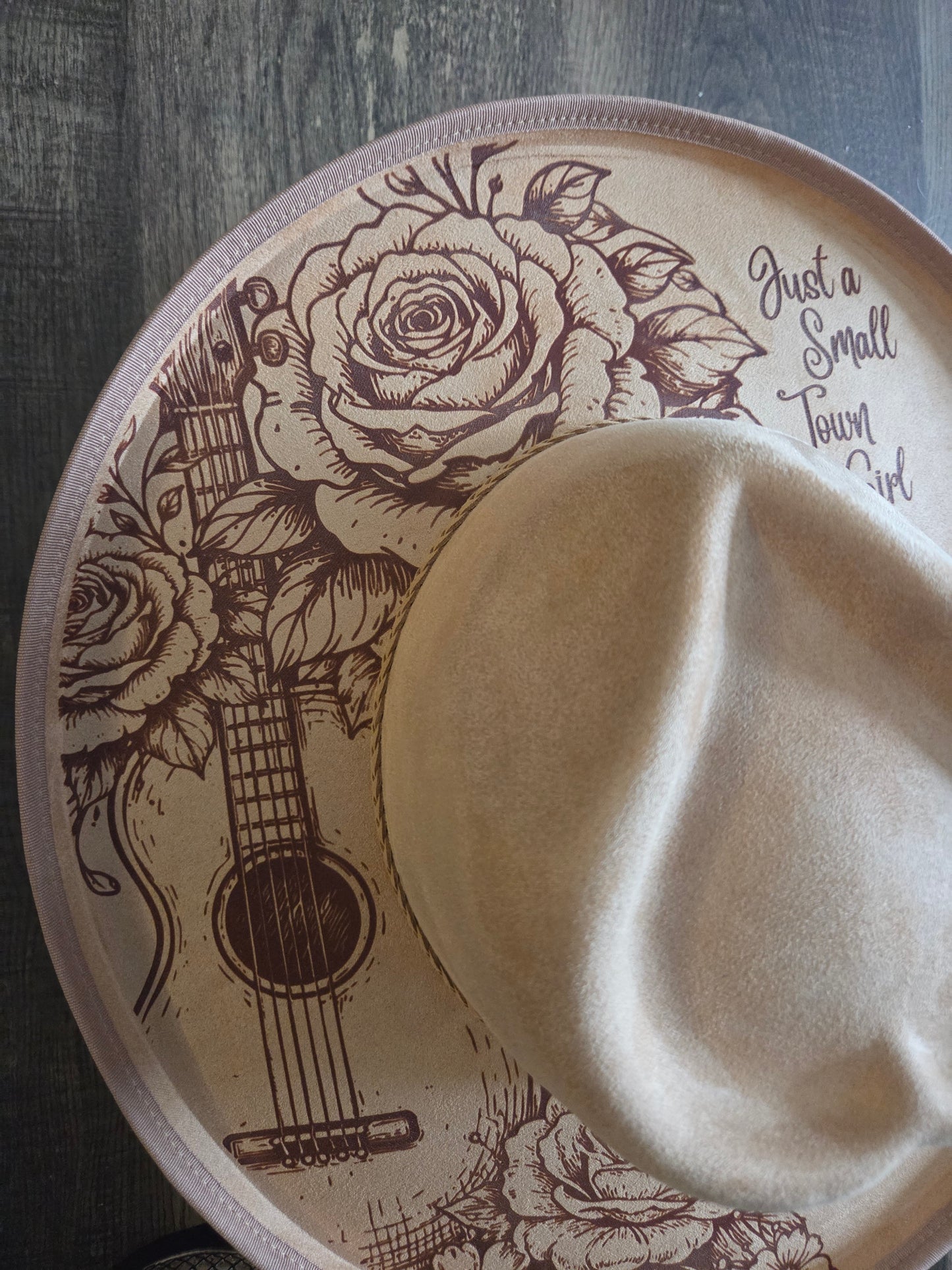 Just a Small Town Girl - Burnt & Brushed Art Hat