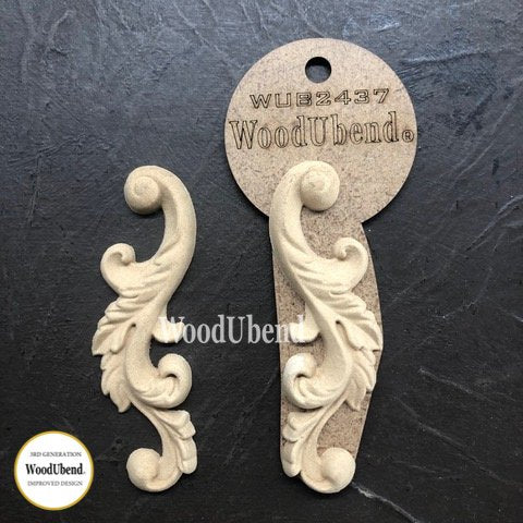 Set of Leafy Scrolls WUB2437 10.5×3.5cm