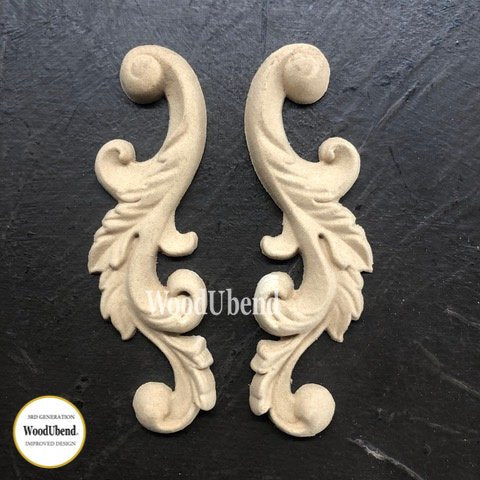Set of Leafy Scrolls WUB2437 10.5×3.5cm