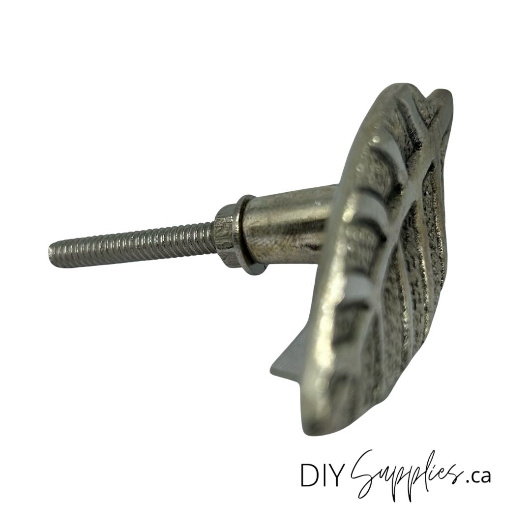 Furniture Knob - Silver Leaf