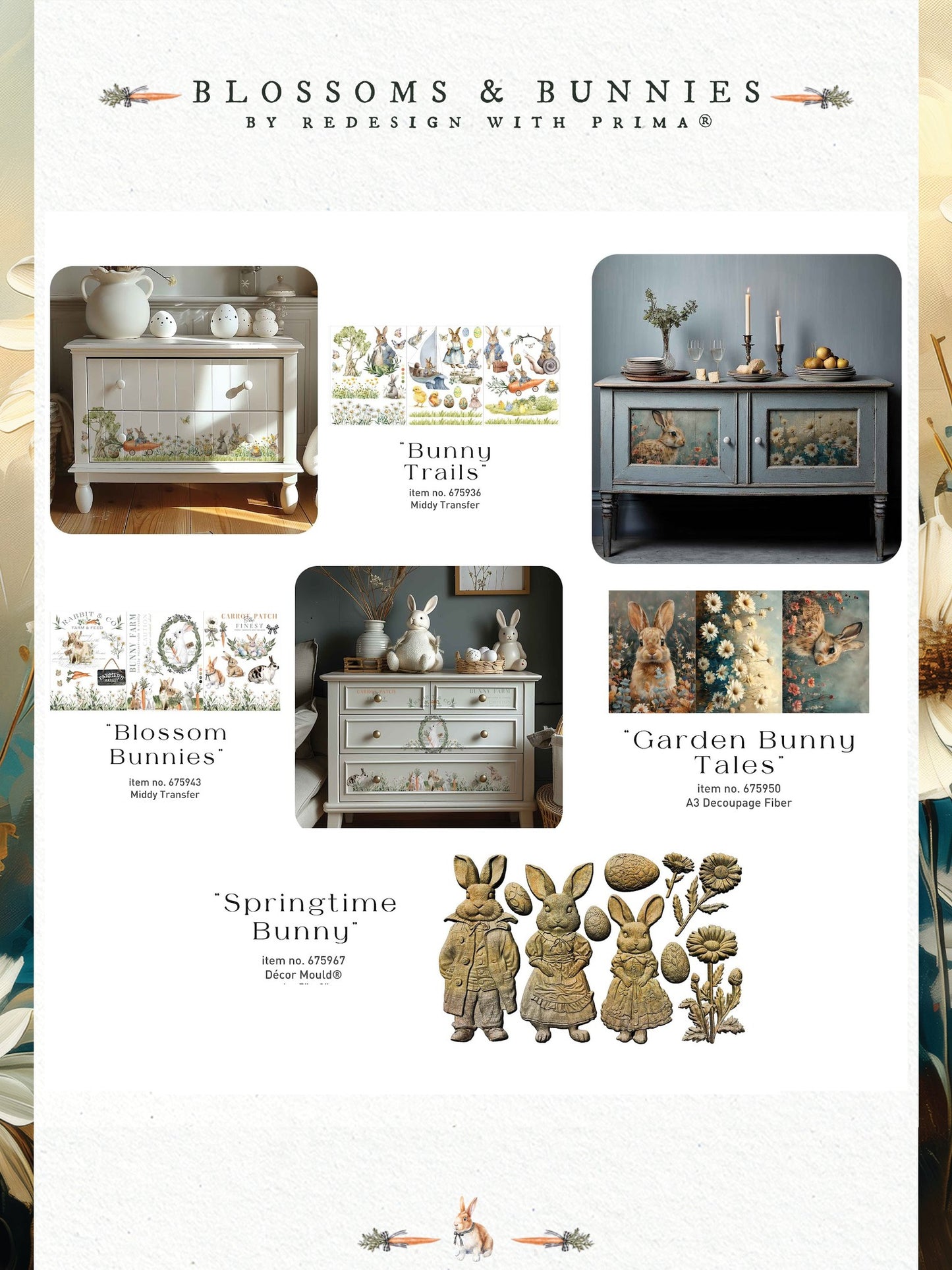Redesign Decor Middy Transfer - Bunny Trails