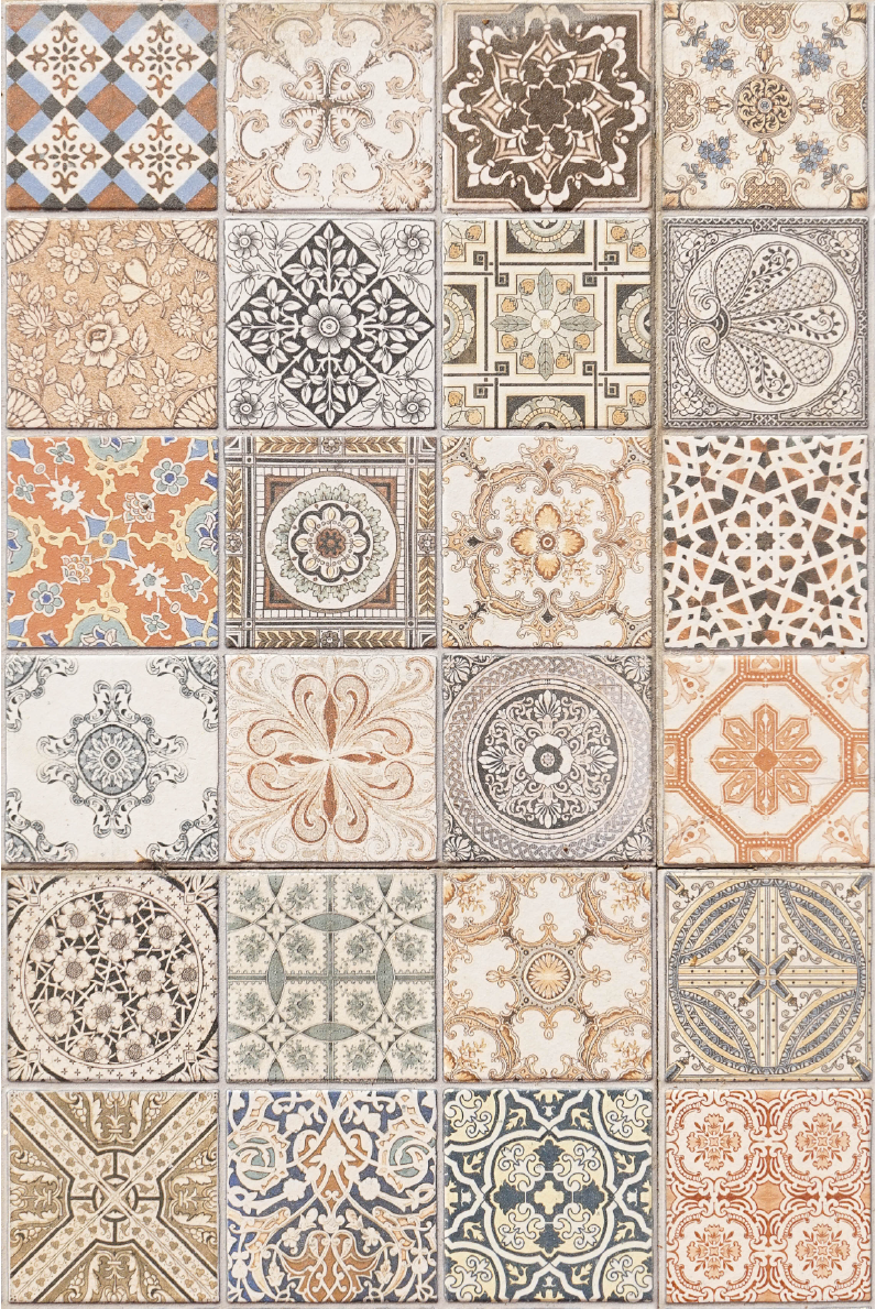 Belles and Whistles A3 Rice Decoupage Paper - Moorish Tiles