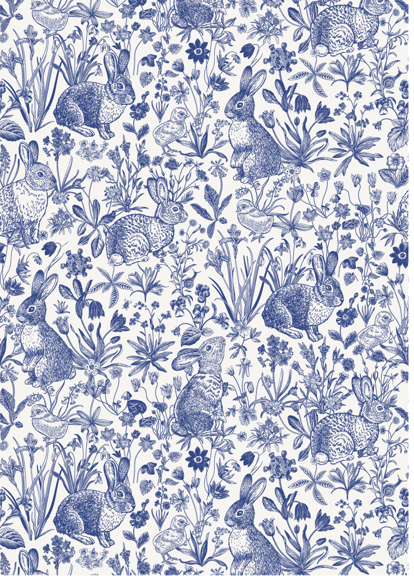 Belles and Whistles A3 Rice Decoupage Paper - Springtime Toile