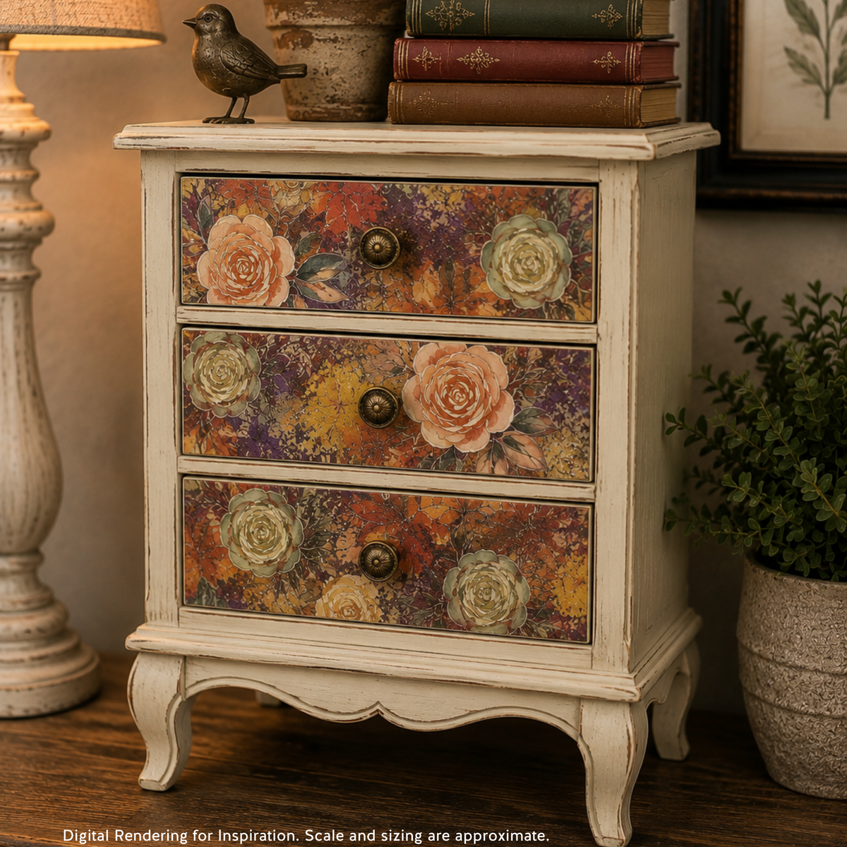Belles and Whistles A3 Rice Decoupage Paper - Autumn Garden