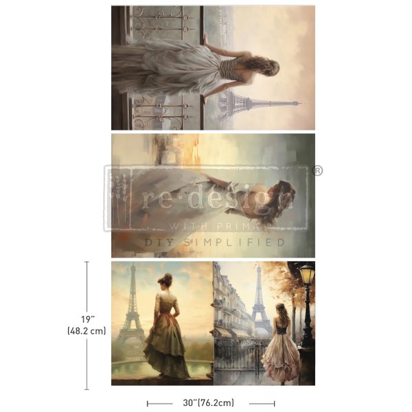 Prima Redesign Decoupage Decor Tissue Paper - Bliss Set 3 Sheets