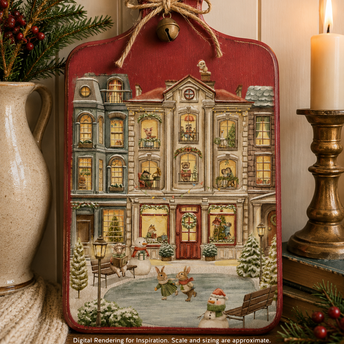 Belles and Whistles A3 Rice Decoupage Paper - Christmas on Main Street