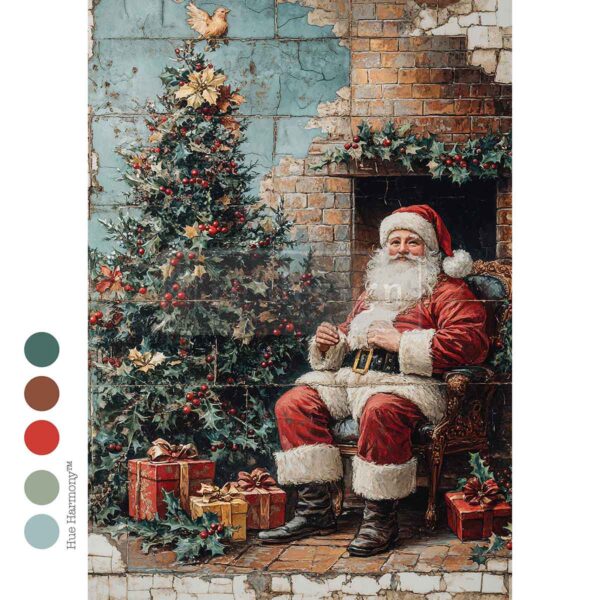 NEW PRIMA A4 Decoupage Rice Paper - Cozy Claus Corner
