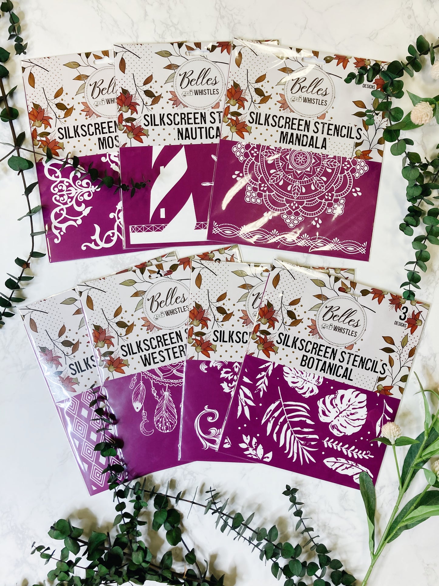 Belles and Whistles Silk Screen Stencils - Farmhouse