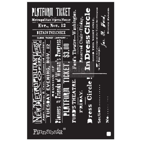 Finnabair Stencil 16 mil Mylar - Theater Night