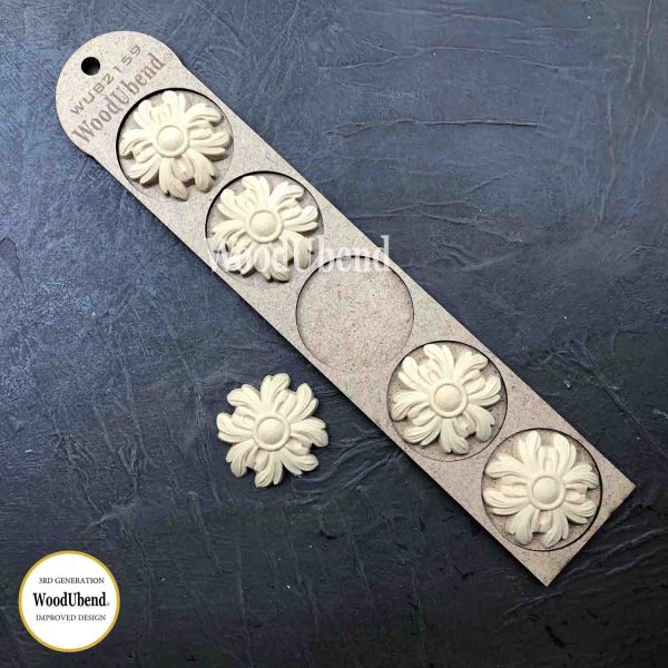 Pack of Five Four Petal Flowers WUB2159 5x5cm SKU