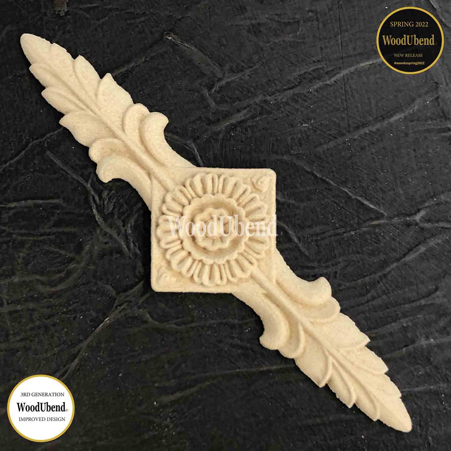 Pack of Two Applique Floral Centrepiece Plaques WUB6108 17×5.5×0.5cm SKU