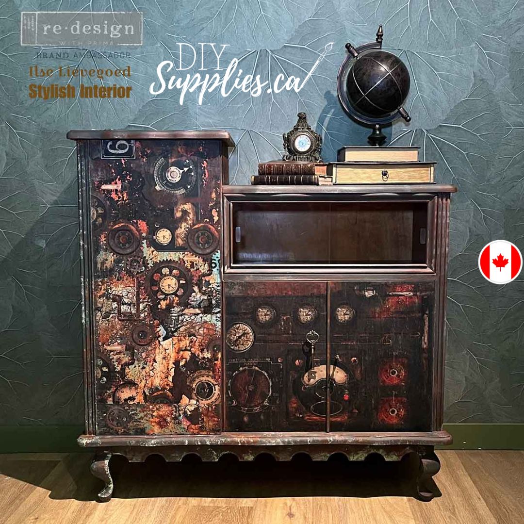 ReDesign A1 Decoupage Decor Fiber - Aged Machinery Elegance