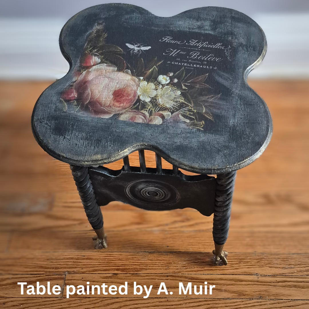DIY Rub-off Transfer - Delightfully Dark Floral
