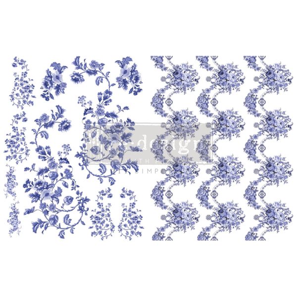 Re-Design H2O Transfers - Azure Florals II