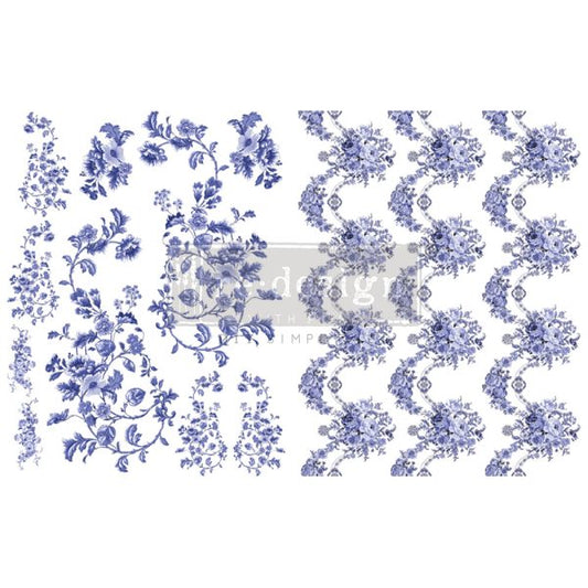 Re-Design H2O Transfers - Azure Florals II