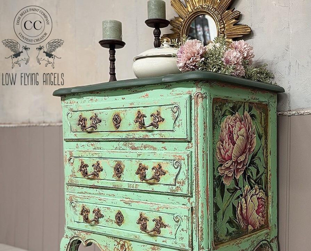 Belles and Whistles A2 Rice Decoupage Paper - Blushing Blooms