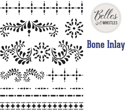 Dixie Belle Belles and Whistles Mylar Stencil - Bone Inlay