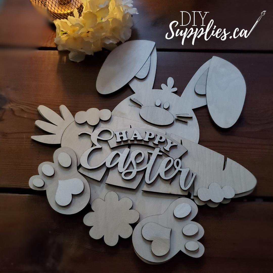 Happy Easter - Ready to Paint & Glue