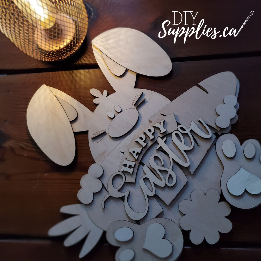 Happy Easter - Ready to Paint & Glue