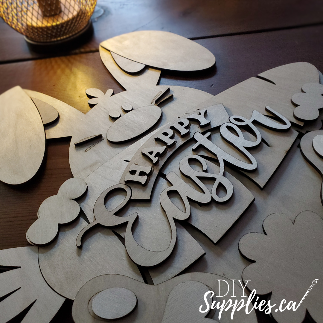 Happy Easter - Ready to Paint & Glue