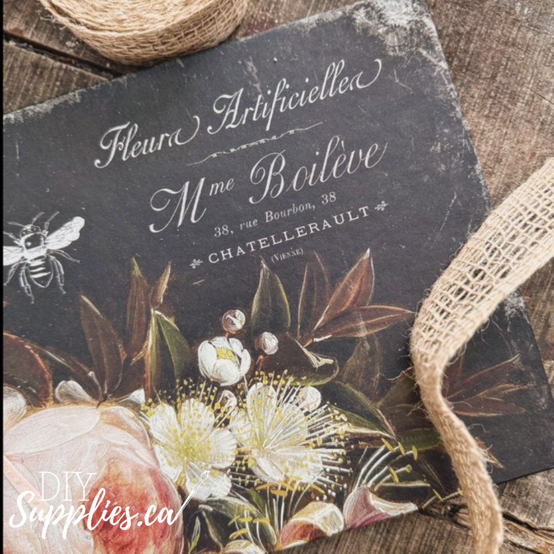 DIY Rub-off Transfer - Delightfully Dark Floral