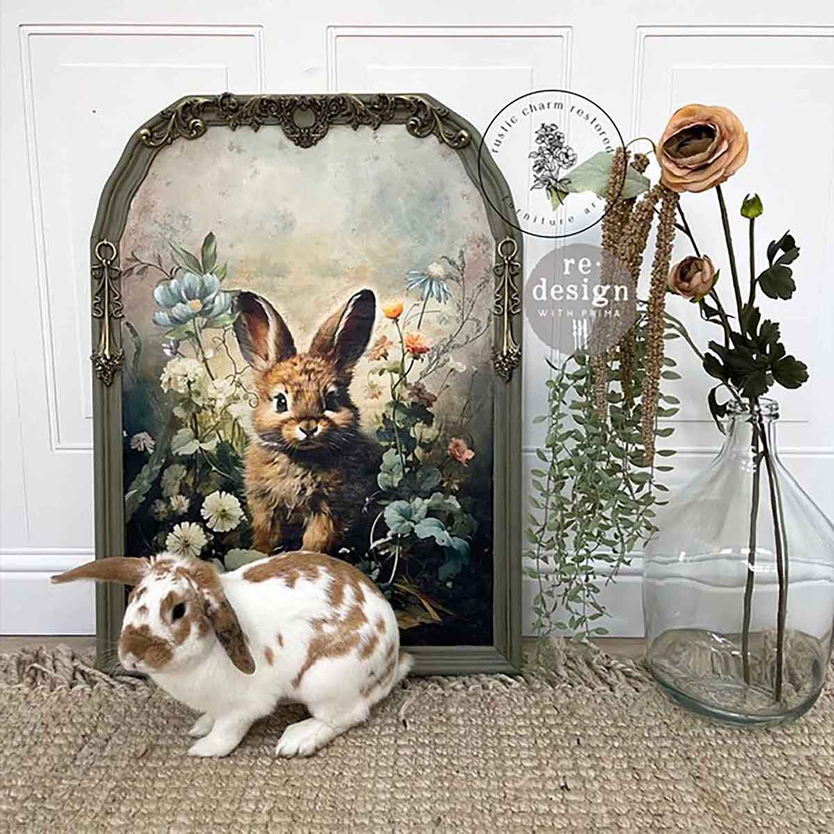 Prima Redesign Decoupage Decor Tissue Paper - Dreamy Bunnies